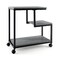 3-Tier Side Table with Storage and Universal Casters for Living Room and Bedroom-Black